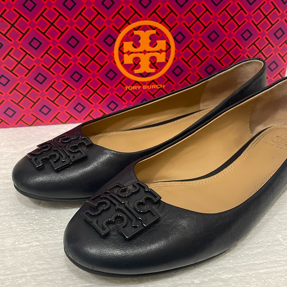 Tory Burch Travel Ballet Flats Blue Navy size 7